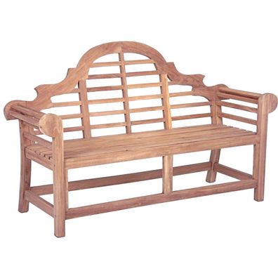 Gartenbank LIANE 3-Sitzer 166cm Breit Teak Natur Terrassenbank Wetterfest Sitzbank