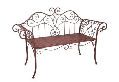 Gartenbank RONJA 143cm Breit Stahl Schwarz Terrassenbank Wetterfest Sitzbank Outdoor