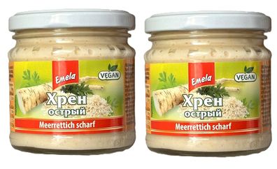Emelja Scharfer Meerrettich 2er Pack à 200g – fein gerieben