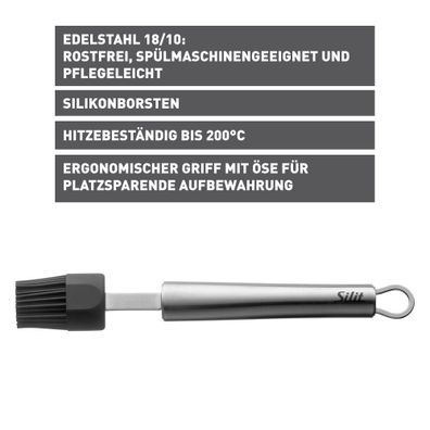 Silit Classic Line Back-/Marinadenpinsel, 21,5 cm 3201010499 4004633302704