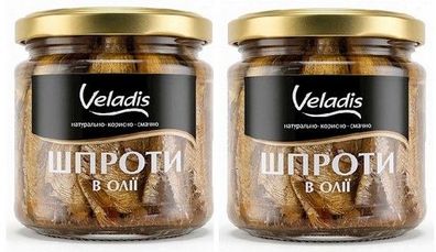 Veladis Sprotten geräuchert 2x 300g/ Abtropfgewicht: 2x 165g