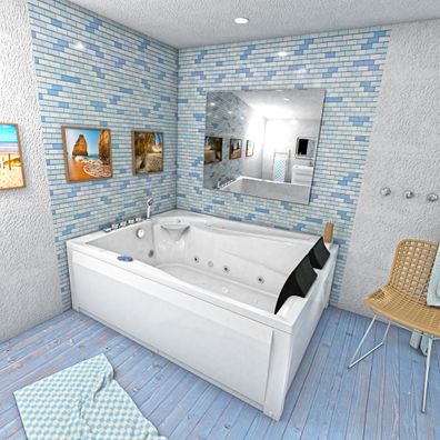 Whirlpool Pool Badewanne Wanne W12H-A 135x180cm