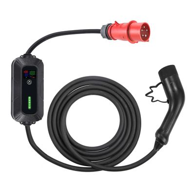 Platinet Tragbares EV Ladegerät Typ 2 11kW 16A 5m Kabel CEE 3 Phasen