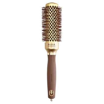 Olivia Garden Expert Blowout Shine, Haarstylingbürste in Gold/Braun, 35mm - Idea