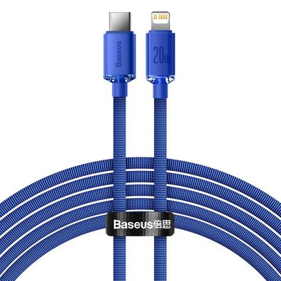 Baseus USB-C auf Lightning Kabel 2m - Schnellladen PD 20W, 480Mbps, Blau