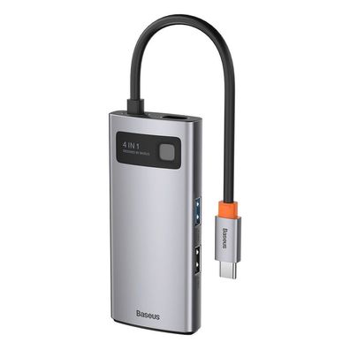 Baseus Metall Glanz USB-C-Hub 4-in-1: 100W Power Delivery, 4K HDMI, USB 3.2 Gen