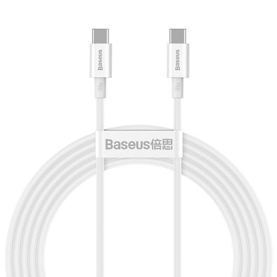 Baseus CATYS-C02 USB-C auf USB-C Ladekabel, Schnellladung, 100W, 5A, 2m, Weiß