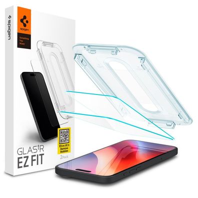 Spigen Glas. tR EZ Fit Panzerglas für iPhone 15/16 - 2er Pack