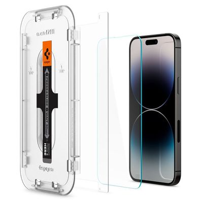 Spigen Glas. tR EZ Fit Panzerglas für iPhone 14 Pro Max - 2er Set