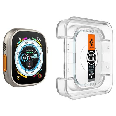 Spigen Glas. tR EZ Fit Panzerglas für Apple Watch Ultra (49 mm) - 2 Stück