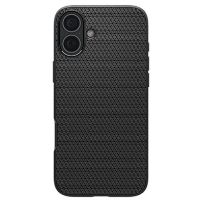 Spigen Liquid Air Case für iPhone 16 - Schwarz, Schützendes Handycover, Hochwert