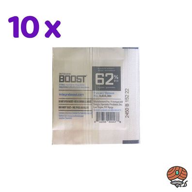 10x Integra Boost 62% RH, Pack à 4g Befeuchter, einzeln verpackt