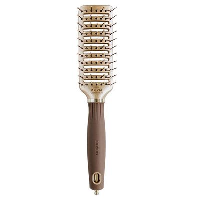 Olivia Garden Profi-Haarbürste Nylonborsten Gold&Braun für optimale Pflege