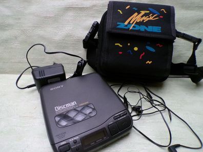 alter Sony Discman 8 Times Oversampling CD Compact Player D-32 Mega Bass & Zubehör