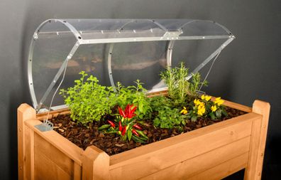 Hochbeet BASIC aus Kiefernholz mit Abdeckung Honig 89,5x59x84,5cm : Hochbeet mit Abde