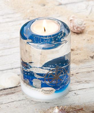 Gilde Dreamlight, Teelichtleuchter, Candela Classic, "Maritimo Ocean", Ankermotiv,