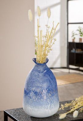 Gilde Glass Art, Vase, "Azur", Glas, blau, VE 2, H. 27 cm, D. 16 cm 59890