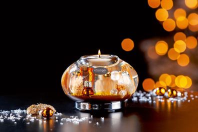 Gilde Dreamlight, Teelichtleuchter, Contessa, Cozy Night , Glas, braun, VE 4,