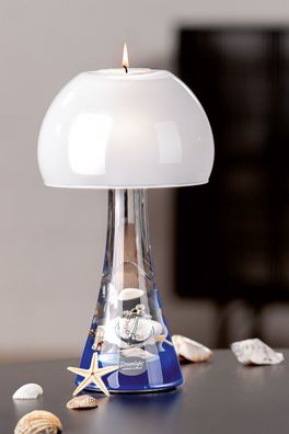 Gilde Dreamlight, Teelichtleuchter (LED), Lampe Salon, Ocean , Muschelmotiv,
