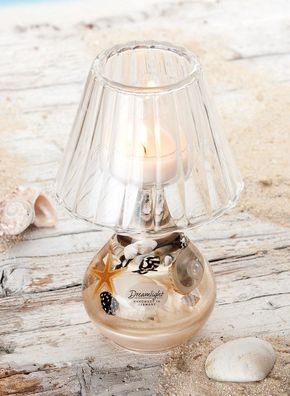 Gilde Dreamlight, Teelichtleuchter, Lampe Boutique, "Sea Breeze", Muschelmotiv,