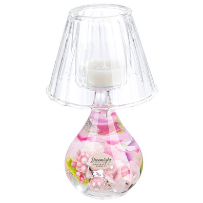 Gilde Dreamlight, Teelichtleuchter, Lampe Boutique, "Pink Love", Glas, pink, rosa,