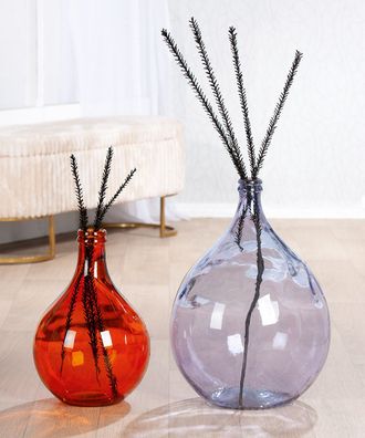 Gilde Bodenvase, rund, "Cordoba", Glas, flieder, VE 1, H. 56 cm, D. 40 cm 61393