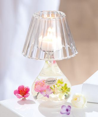 Gilde Dreamlight, Teelichtleuchter, Lampe Boutique, "Early Summer", Blumendesign,