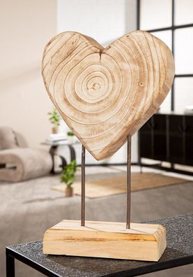 Gilde Standrelief, Herz, "Soul", Holz, naturfarben, VE 2, L. 9 cm, B. 28 cm, H