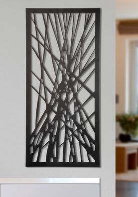 Gilde Wandrelief, "Contrail", Metall, schwarz, VE 2, L. 1 cm, B. 45 cm, H. 100 cm