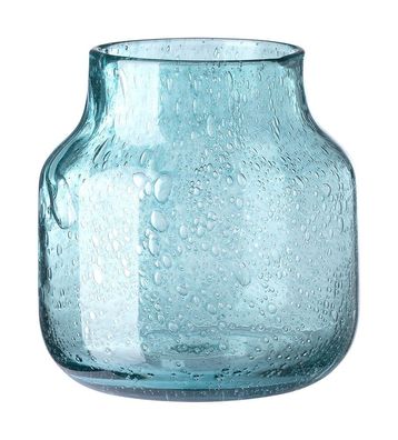 Fink SOLEA, Glasvase, Windlicht, Glas, glatt, petrol, L. 19 cm, B. 19 cm, H. 19