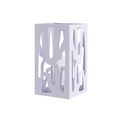 Gilde Windlicht, rechteckig, "Stratego", Astwerkmuster, Metall, flieder, VE 3, L