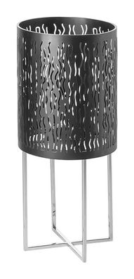 Fink BACCUS, Windlicht, Edelstahl , Eisen, pulverbeschichtet, glänzend, schwarz,