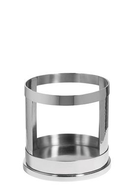 Fink DOMO, Windlicht ohne Glas, Edelstahl , gehämmert, silberfarben, L. 13 cm, B