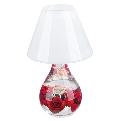 Gilde Dreamlight, Windlicht, Lampe Chalet, "Adele", Glas, rot, VE 2, L. 12 cm, B