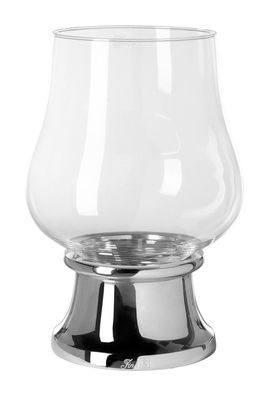 Fink PALINA, Windlicht mit Glas, Edelstahl , Aluminium, vernickelt, glatt, silberf