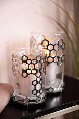 Fink Delight, Windlicht mit Glas, Edelstahl , Glas, glatt, silberfarben, L. 16