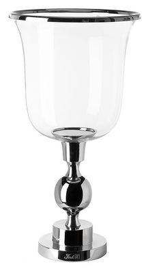 Fink Samanta, Windlicht, Windlicht mit Glas, Aluminium, vernickelt, Glas, glatt,