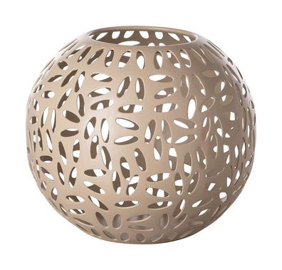Fink DARIA, Windlicht, Eisen pulverbeschichtet, matt, taupe, L. 17 cm, B. 17 cm,