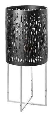 Fink BACCUS, Windlicht, Edelstahl , Eisen, pulverbeschichtet, glänzend, schwarz,