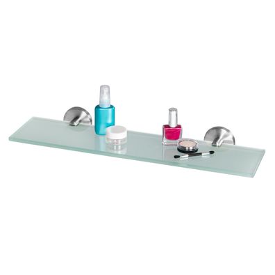 bremermann Bad-Serie PIAZZA - Glasablage, aus Glas und Edelstahl matt