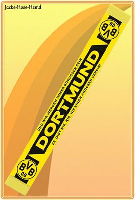 Borussia Dortmund Schal BVB Schwarz Gelb Hymne Logo Song Lied Gr: 17x140cm NEU
