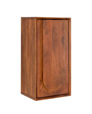 Badoberschrank 32x62cm 'Curves' Mango massiv dunkelbraun