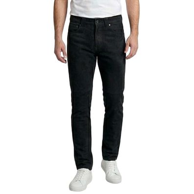 MADDOX - Herren Lederhose Lammnubuk schwarz