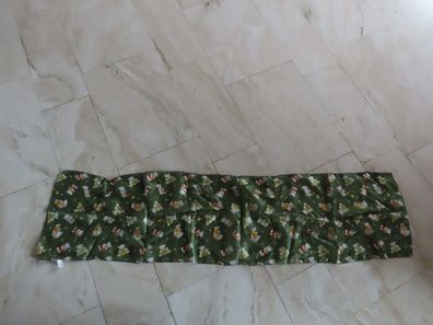 Halstuch Dekotuch Schal grün mit Bären ca. 33x 137 cm Seide