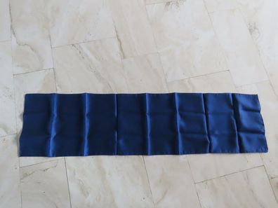 Halstuch Dekotuch Schal dunkel blau uni ca. 30x 120cm Trevira