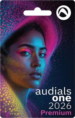 Audials One 2026 Premium, Vollversion, Dauerlizenz, Karte mit Produktkey per DHL