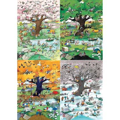 Puzzle 2000 pz - 4 Seasons, Cartoon Classics