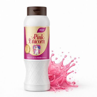 Hopser Funfood Pink Unicorn Topping Sauce 1 kg Eis Dessert Waffeln Pancakes