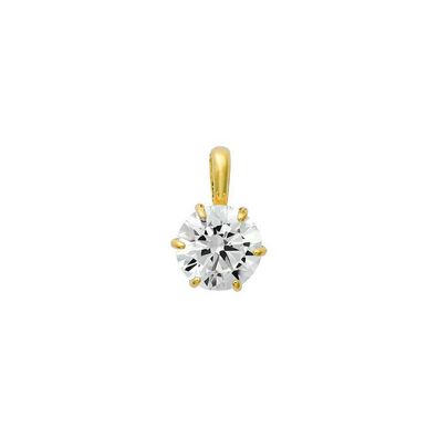 Anhänger - Gelbgold 375 - Chaton 6mm Zirkonia