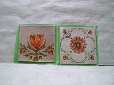 20 alte dekorative Kacheldekore Rubbermaid Dupol GmbH DM-Zeit Blumen Blüten OVP